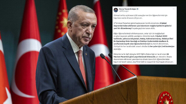 Cumhurbaşkanı Erdoğan muştuyu duyurdu: Depremzede öğrencilere ek kontenjan açılacak