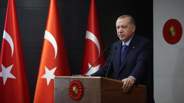 Cumhurbaşkanı Erdoğan açıklama yapıyor