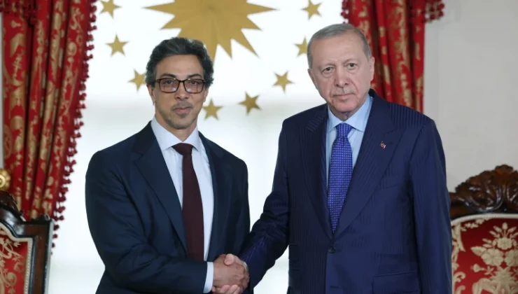 Cumhurbaşkanı Erdoğan BAE Devlet Başkanı yardımcısı Şeyh Mansur Bin Zayid Al Nahyan’ı kabul etti