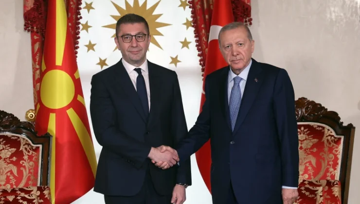 Cumhurbaşkanı Erdoğan Kuzey Makedonya Başbakanı Mickoski’yi kabul etti